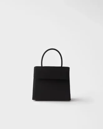 Bolso de satén Prada Minuit