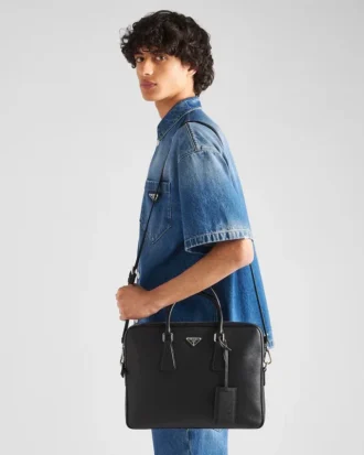 Bolso de trabajo de piel Saffiano