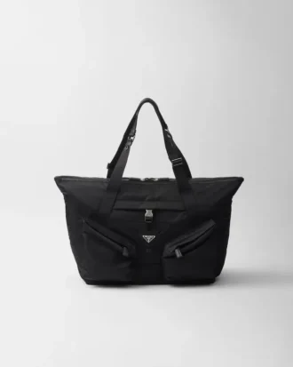 Bolso de viaje de Re-Nylon y piel