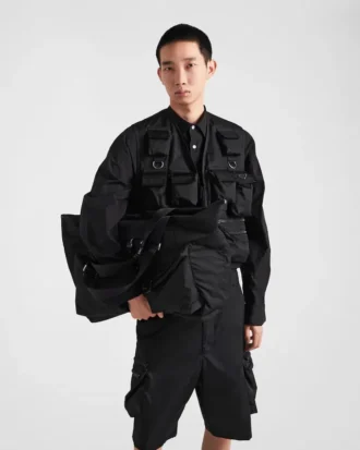 Bolso de viaje de Re-Nylon y piel