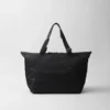 Bolso de viaje de Re-Nylon y piel Bolso de viaje de Re-Nylon y piel
