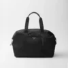 Bolso de viaje de Re-Nylon y piel Saffiano Bolso de viaje de Re-Nylon y piel Saffiano