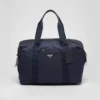 Bolso de viaje de Re-Nylon y piel Saffiano Bolso de viaje de Re-Nylon y piel Saffiano
