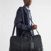 Bolso de viaje de Re-Nylon y piel Saffiano Bolso de viaje de Re-Nylon y piel Saffiano