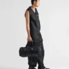 Bolso de viaje de Re-Nylon y piel Saffiano Bolso de viaje de Re-Nylon y piel Saffiano