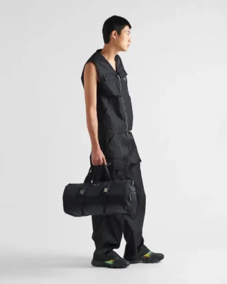 Bolso de viaje de Re-Nylon y piel Saffiano