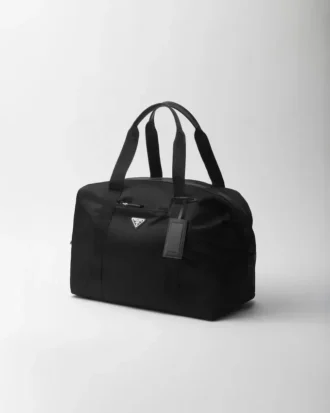 Bolso de viaje de Re-Nylon y piel Saffiano