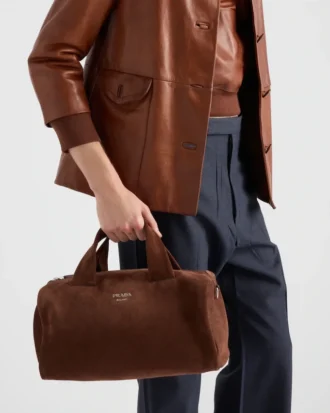 Bolso de viaje pequeño de ante