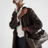Bolso de viaje pequeño de piel napa Bolso de viaje pequeño de piel napa