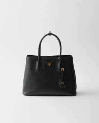 Bolso doble mediano de piel Saffiano de Prada