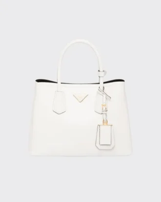 Bolso doble mediano de piel Saffiano de Prada