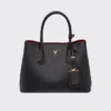 Bolso doble mediano de piel Saffiano de Prada Bolso doble mediano de piel Saffiano de Prada