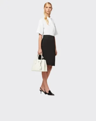 Bolso doble mediano de piel Saffiano de Prada