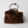 Bolso grande de ante Bonnie de Prada Bolso grande de ante Bonnie de Prada