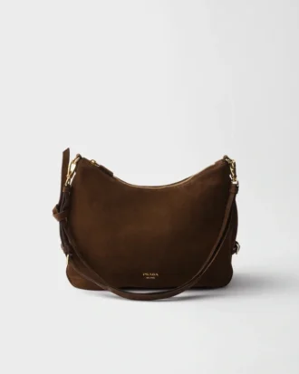 Bolso grande de ante Prada Fold
