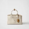 Bolso grande de mezcla de lino Prada Jardiniare Bolso grande de mezcla de lino Prada Jardiniare