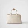 Bolso grande de mezcla de lino Prada Jardiniare Bolso grande de mezcla de lino Prada Jardiniare