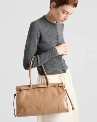 Bolso grande de piel Prada Bonnie