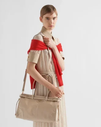 Bolso grande de piel Prada Bonnie