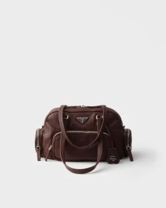 Bolso mediano de piel con asa superior