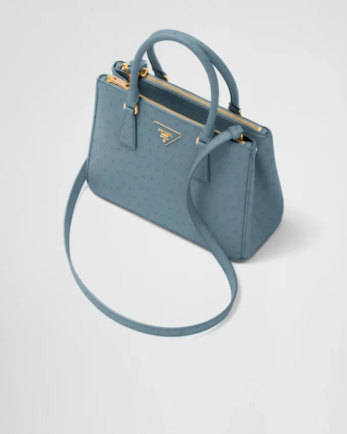 Bolso mediano de piel de avestruz Prada Galleria Bolso mediano de piel de avestruz Prada Galleria