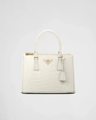 Bolso mediano de piel de cocodrilo Prada Galleria