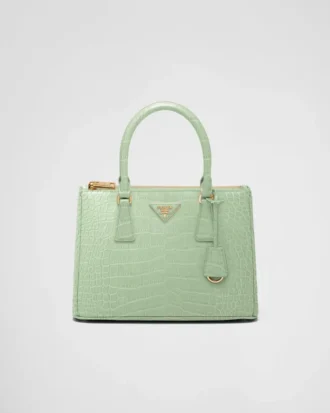 Bolso mediano de piel de cocodrilo Prada Galleria
