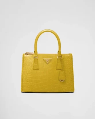 Bolso mediano de piel de cocodrilo Prada Galleria