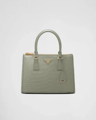 Bolso mediano de piel de cocodrilo Prada Galleria