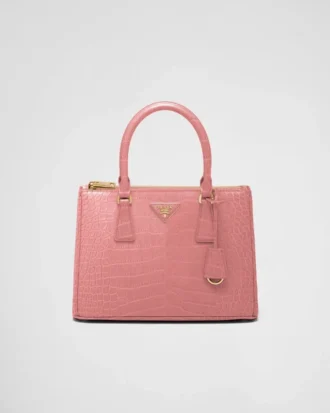 Bolso mediano de piel de cocodrilo Prada Galleria