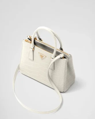 Bolso mediano de piel de cocodrilo Prada Galleria