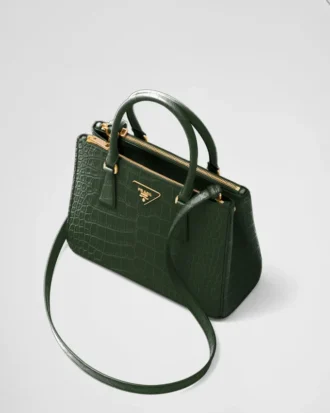 Bolso mediano de piel de cocodrilo Prada Galleria