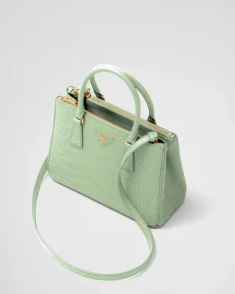 Bolso mediano de piel de cocodrilo Prada Galleria