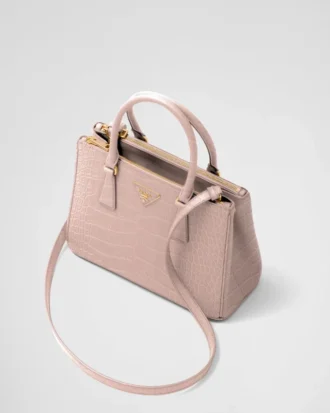 Bolso mediano de piel de cocodrilo Prada Galleria