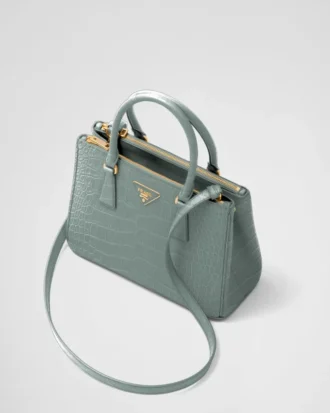 Bolso mediano de piel de cocodrilo Prada Galleria