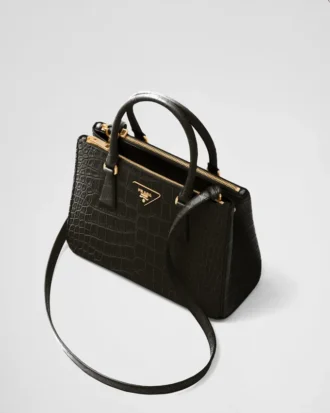 Bolso mediano de piel de cocodrilo Prada Galleria