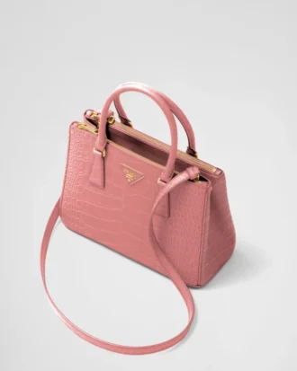 Bolso mediano de piel de cocodrilo Prada Galleria