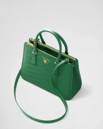 Bolso mediano de piel de cocodrilo Prada Galleria