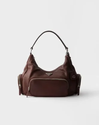 Bolso mediano de piel lavada