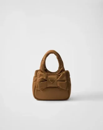 Bolso mini acolchado de Re-Nylon con lazo