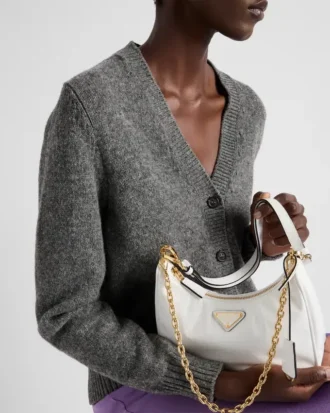 Bolso mini de charol Naplak de Prada Re-Edition