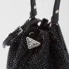 Bolso mini de satén con cristales Bolso mini de satén con cristales