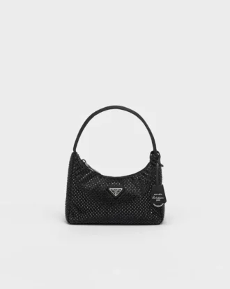 Bolso mini de satén con cristales de Prada (Re-Edition) Bolso mini de satén con cristales de Prada (Re-Edition)