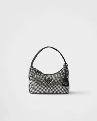Bolso mini de satén con cristales de Prada (Re-Edition) Bolso mini de satén con cristales de Prada (Re-Edition)