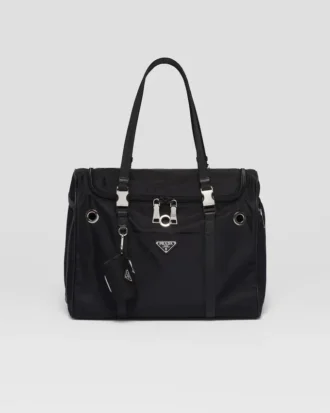 Bolso para mascotas de Re-Nylon y piel Saffiano Bolso para mascotas de Re-Nylon y piel Saffiano