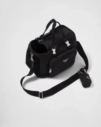 Bolso para mascotas de Re-Nylon y piel Saffiano Bolso para mascotas de Re-Nylon y piel Saffiano