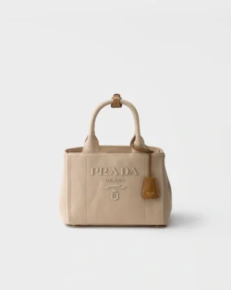 Bolso pequeño de lona de algodón Prada Jardiniare