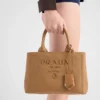 Bolso pequeño de lona de algodón Prada Jardiniare