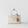 Bolso pequeño de mezcla de lino Prada Jardiniare Bolso pequeño de mezcla de lino Prada Jardiniare