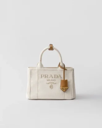 Bolso pequeño de mezcla de lino Prada Jardiniare